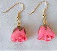 Rosebud Earrings Pink