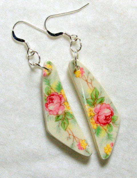 Roses China Earrings ONLY 1 AVAILABLE