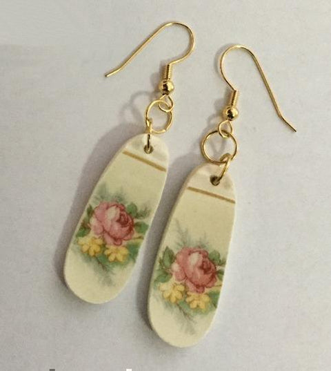 Roses China Earrings ONLY 1 AVAILABLE