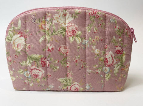Roses Handmade Quilted Cosmetic Bag