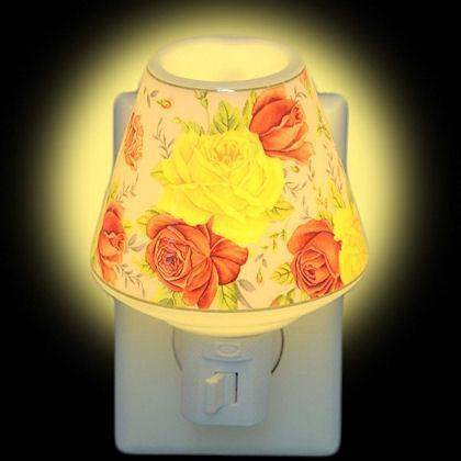 Roses Porcelain Night Light-Roses And Teacups