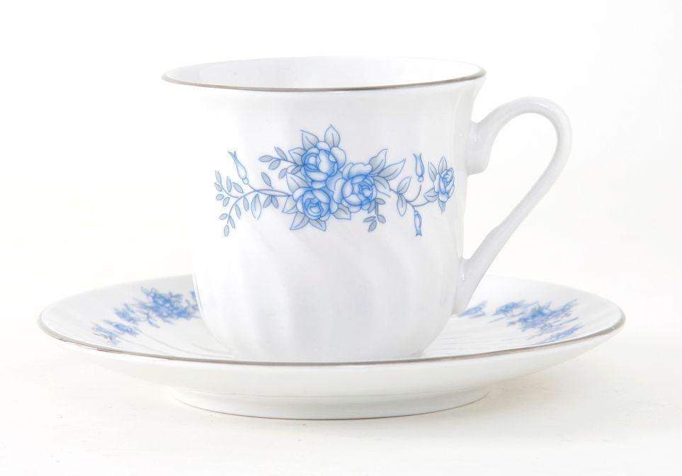 Royal Rose Set of 6 Bulk Discount Porcelain Teacups and Saucers include 6 Tea Cups and 6 Saucers