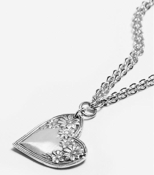 Sadie Silver Spoon Jewelry Heart Necklace