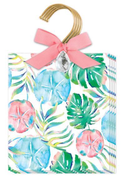 Sand Dollar Fronds Hanging Sachets Set of 4-Roses And Teacups