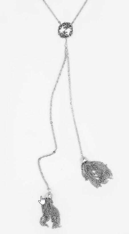 Scarlett Silver Spoon Tassel Necklace