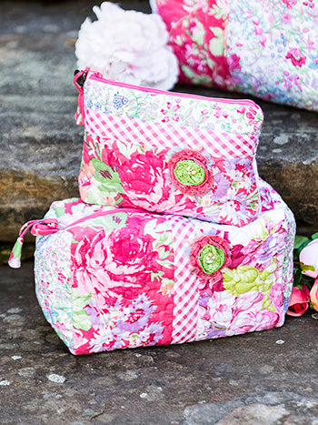 Set of 2 Cosmetic Bags Flower Shop