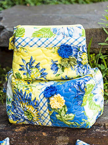 Provence Patchwork Quilted Cosmetic Bags