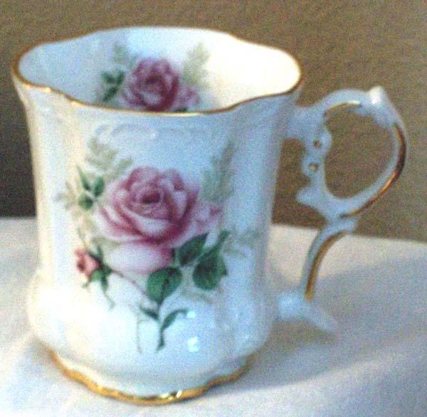 Set of 2 Victorian Tankards Floral Mugs - Claremont-Roses And Teacups