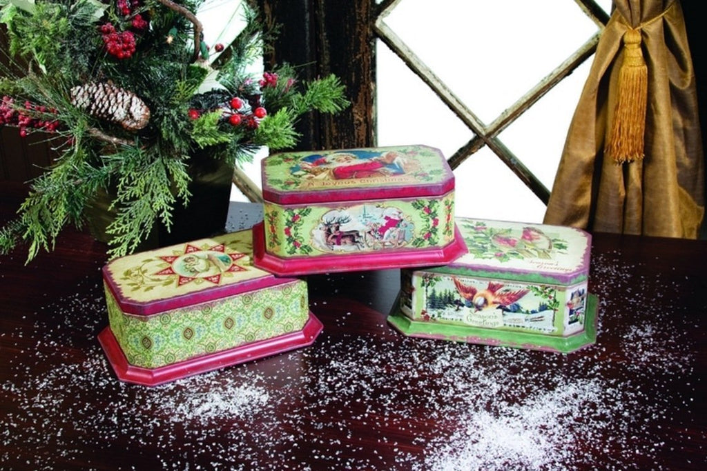 Set of 3 Holiday Tins