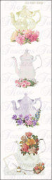 Set of 50 Personalized Victorian Bookmarks-Roses And Teacups