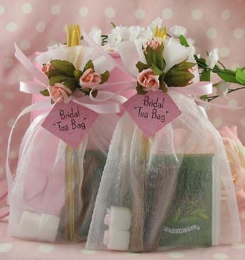 Set of 8 Bridal Tea Bag Favors