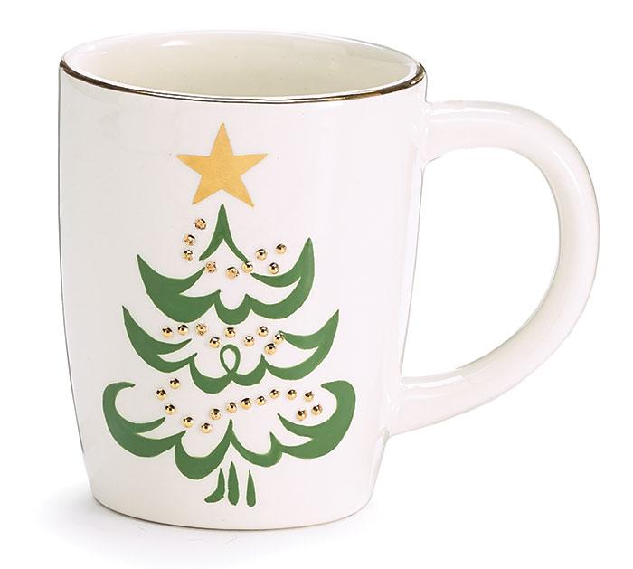 Shining Star Christmas Tree Mug-Roses And Teacups