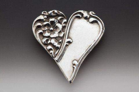 Silver Spoon Brooches - Charolette