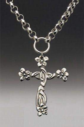 Silver Spoon Cross Necklace - Abilgail