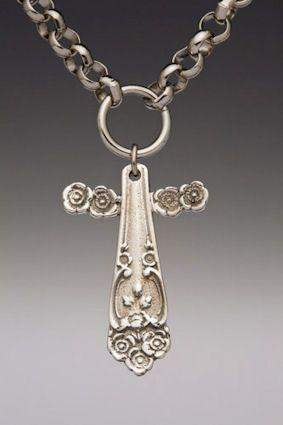 Silver Spoon Cross Necklace - Lady Helen