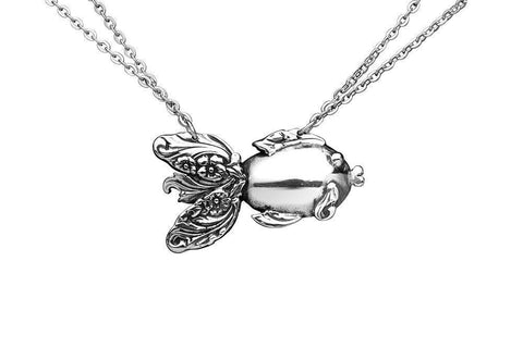 Silver Spoon Goldfish Necklace