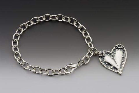 Silver Spoon Heart Bracelet - Lila