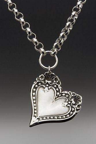Silver Spoon Heart Necklace - Monterey