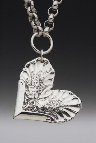 Silver Spoon Heart Necklace - Sydney - 1 Left