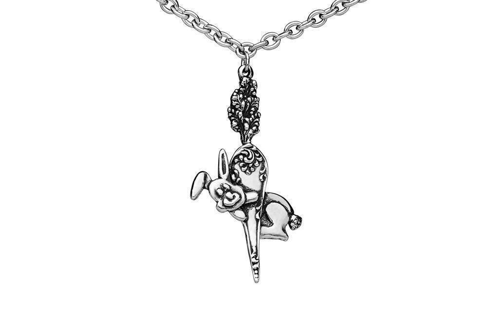 Silver Spoon Jewelry Bunny Pendant Necklace - 1 Left-Roses And Teacups