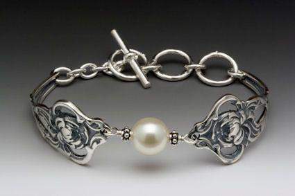 Silver Spoon Pearl Bracelet - Verona