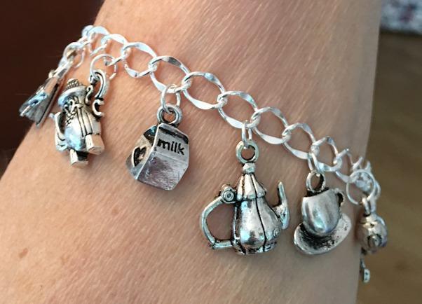 Silver Tea Charm Bracelet