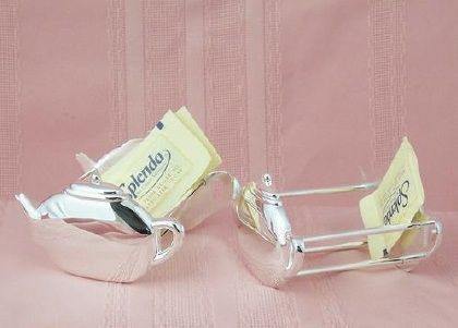 Silver Teapot Tea Bag Holder