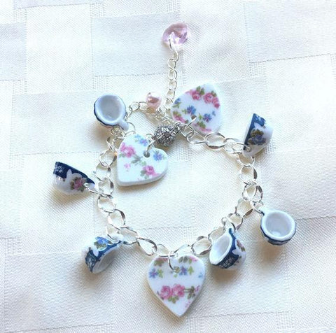Simplicity Hearts Tea Cup Bracelet