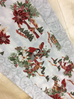 Snowy Cardinals Table Runner-Roses And Teacups