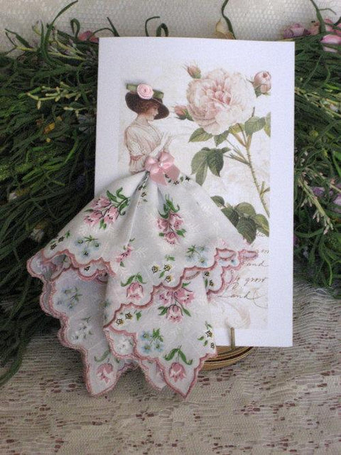 Spring Is in the Air Keepsake Hanky Card