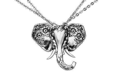 Silver Spoon Jewelry Elephant Pendant Necklace - Only 1 Left!-Roses And Teacups