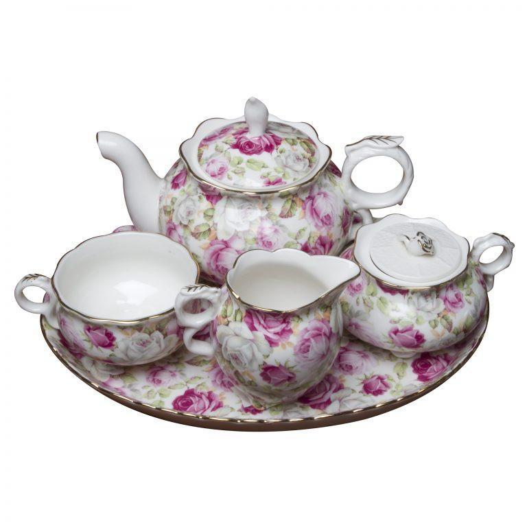 Summer Rose Girls Tea Set - FREE Tea Included!-Roses And Teacups