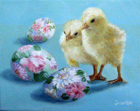 Susan Rios Chick Magnets Mini Art