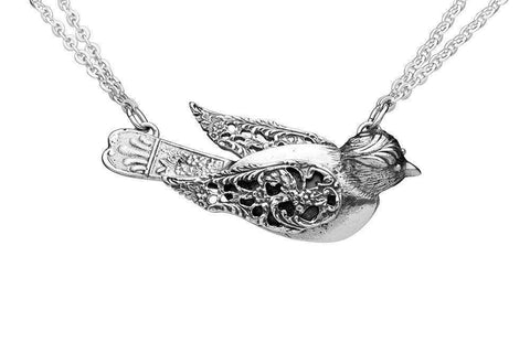 Sweet Bird Silver Spoon Necklace