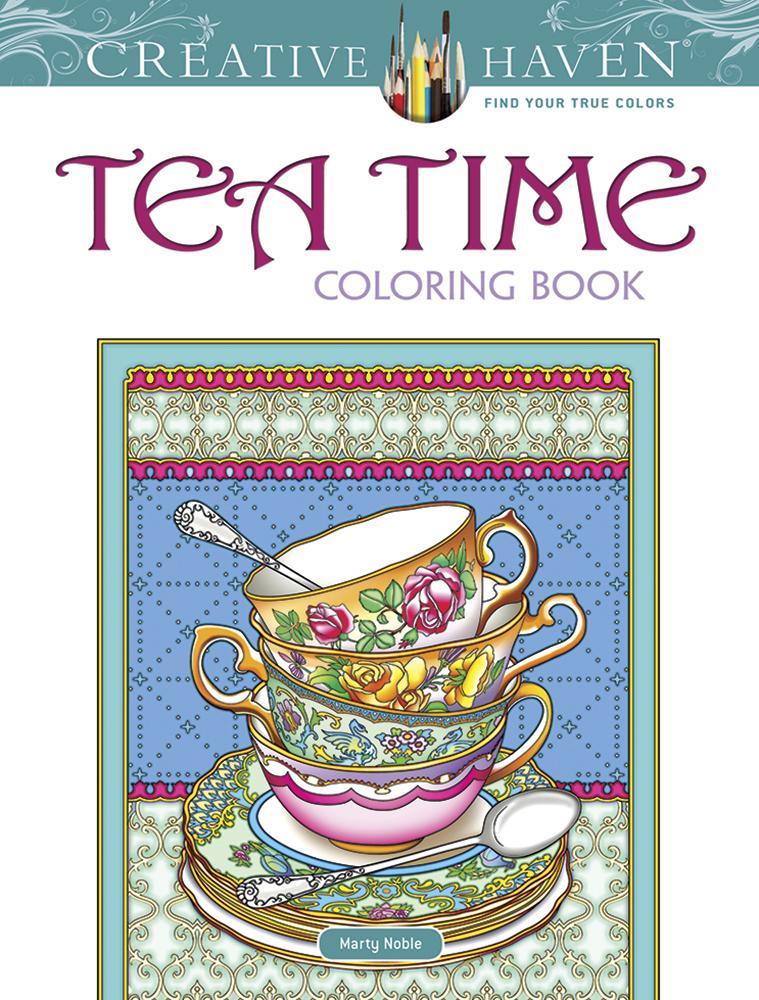 Tea Time Adult Coloring Book-Roses And Teacups