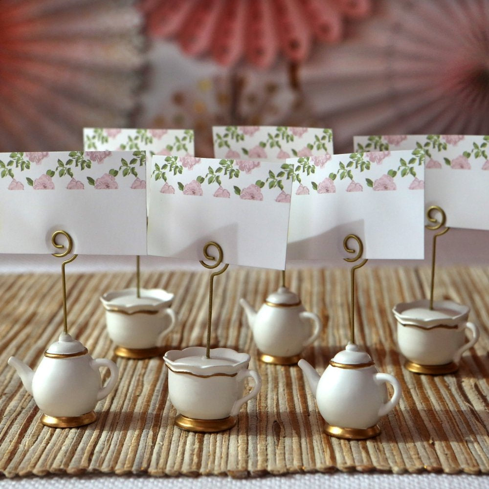 Tea Time Whimsy Place Card Holders Set of 6