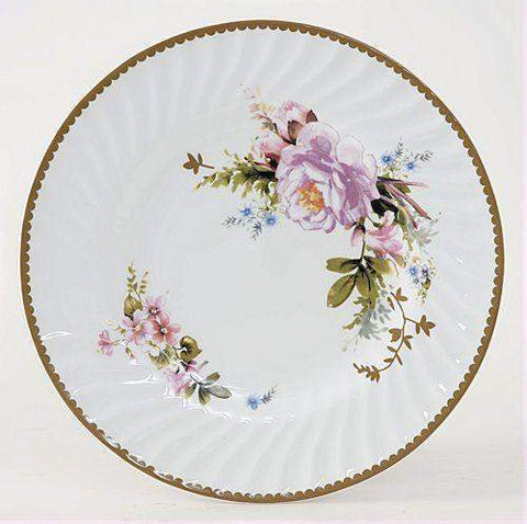 Timeless Rose Set of 6 Porcelain Dessert Plates-Roses And Teacups