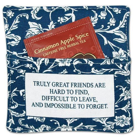 Truly Great Friends Tea and Mug Coaster Mat with Tea Included-Roses And Teacups