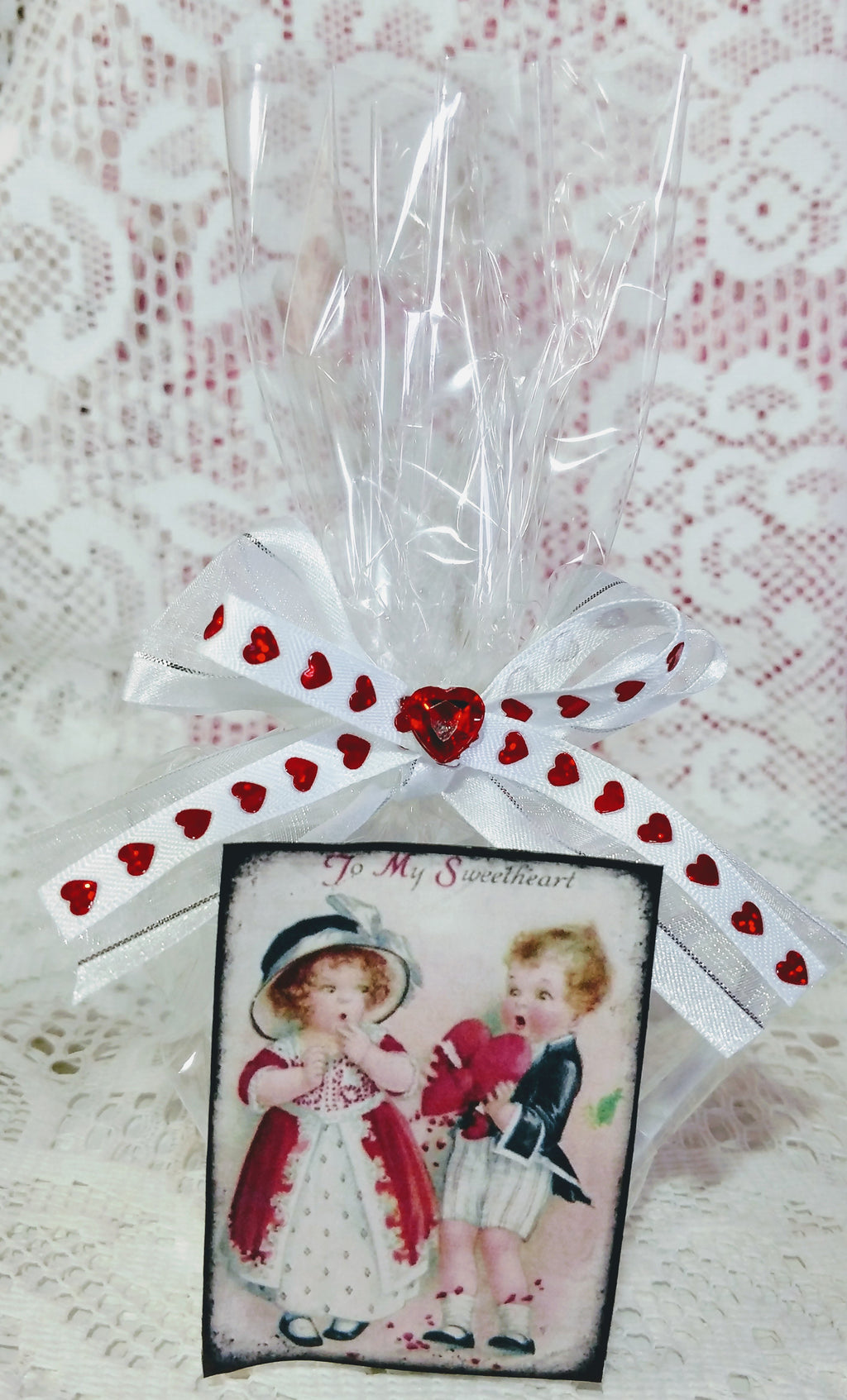 Valentine Greeting Teacup Favor Gift - To My Sweetheart-Roses And Teacups