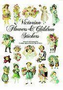 Victorian Flowers & Children Large Stickers