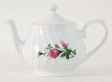 Vintage Rose 36oz Porcelain Wholesale Priced Teapot-Roses And Teacups