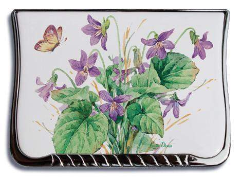 Violets Compact Mirror-Roses And Teacups