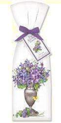 Violets T1087 Set of 2 Cotton Tea Towels