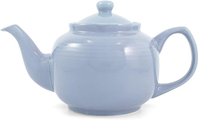Windsor Ceramic 6 Cup Blue Teapot-Roses And Teacups