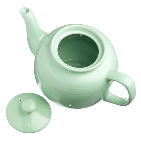 Windsor Ceramic 6 Cup Seafoam Green Teapot-Roses And Teacups