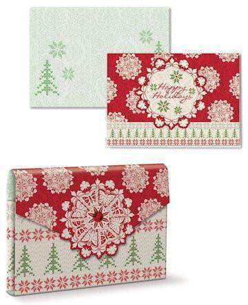 Winter Stitches Holiday Cards in Portfolio - Only 4 Left-Roses And Teacups