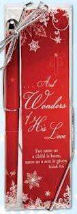 Wonders of His Love Bookmark and Pen-Roses And Teacups