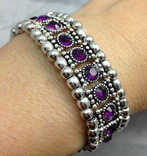 Amethyst Crystal Stretch Bracelet