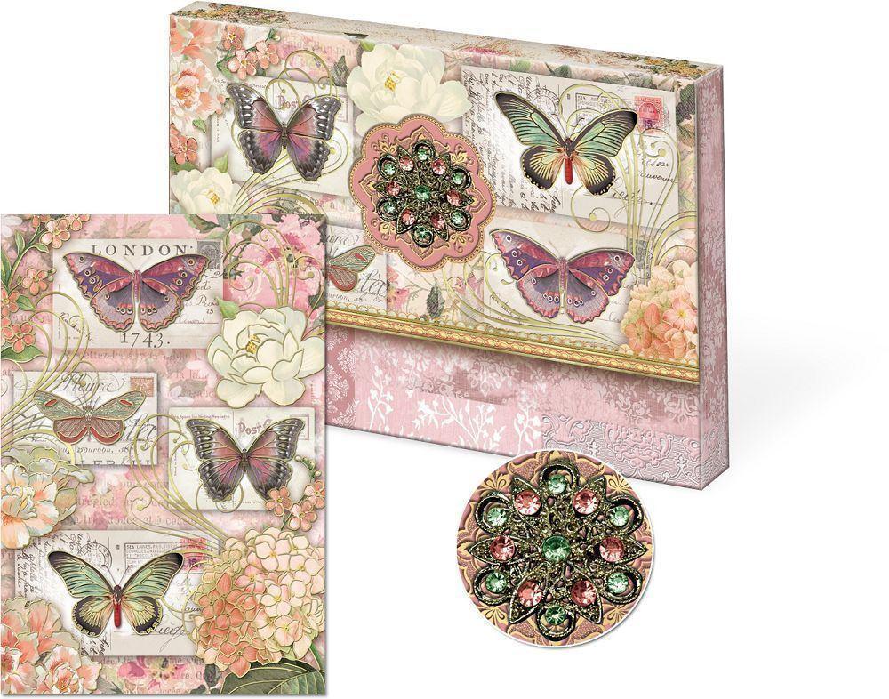 Butterflies Brooch Portfolio Note Cards
