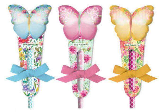 Butterfly Notepad and Pen Set